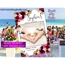 Burgundy photo booth frame,Boho Bridal Shower photo booth props frame,(32w) Burgundy photo booth frame,Boho Bridal Shower photo booth props frame,(32w)